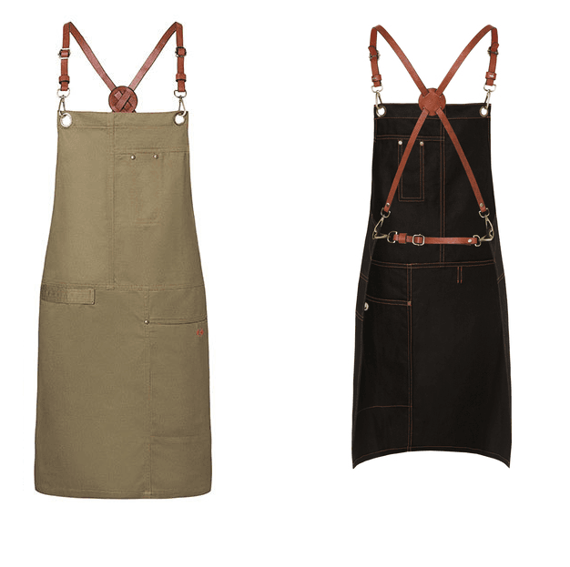 Twillförkläde Khaki (3-Pack)
