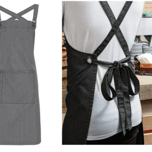 Korsryggsförkläde gråjeans (3-Pack)
