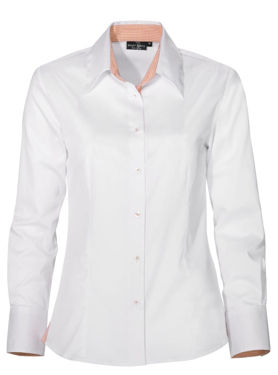 Ladies Shirt 00/85 Vit/Orange
