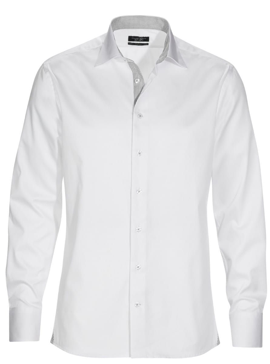 Men´s Shirt Slim Fit 00/11 Vit/Grå ( ej bröstficka )