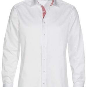 Men´s Shirt Slim Fit 00/64 Vit/Röd ( ej bröstficka )