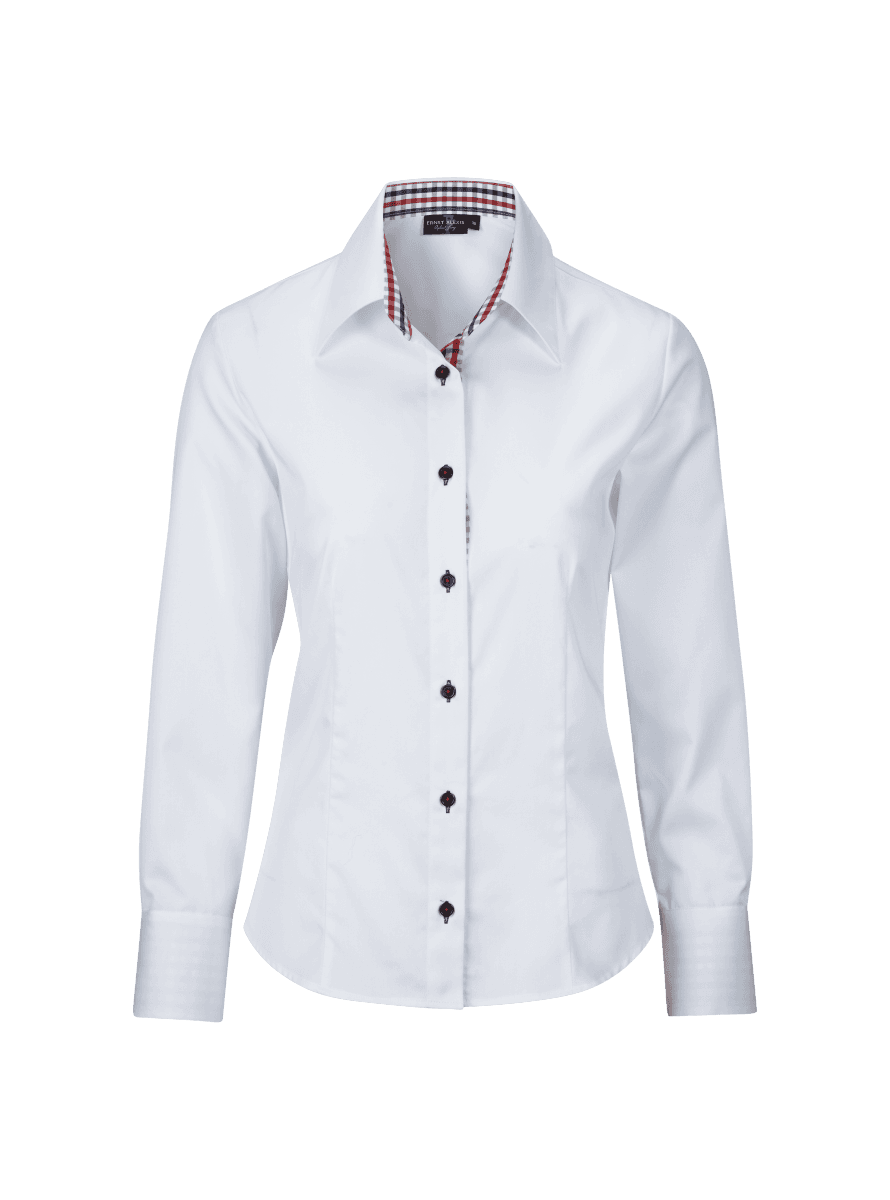Ladies Shirt 00/27 Vit/Mörkblå