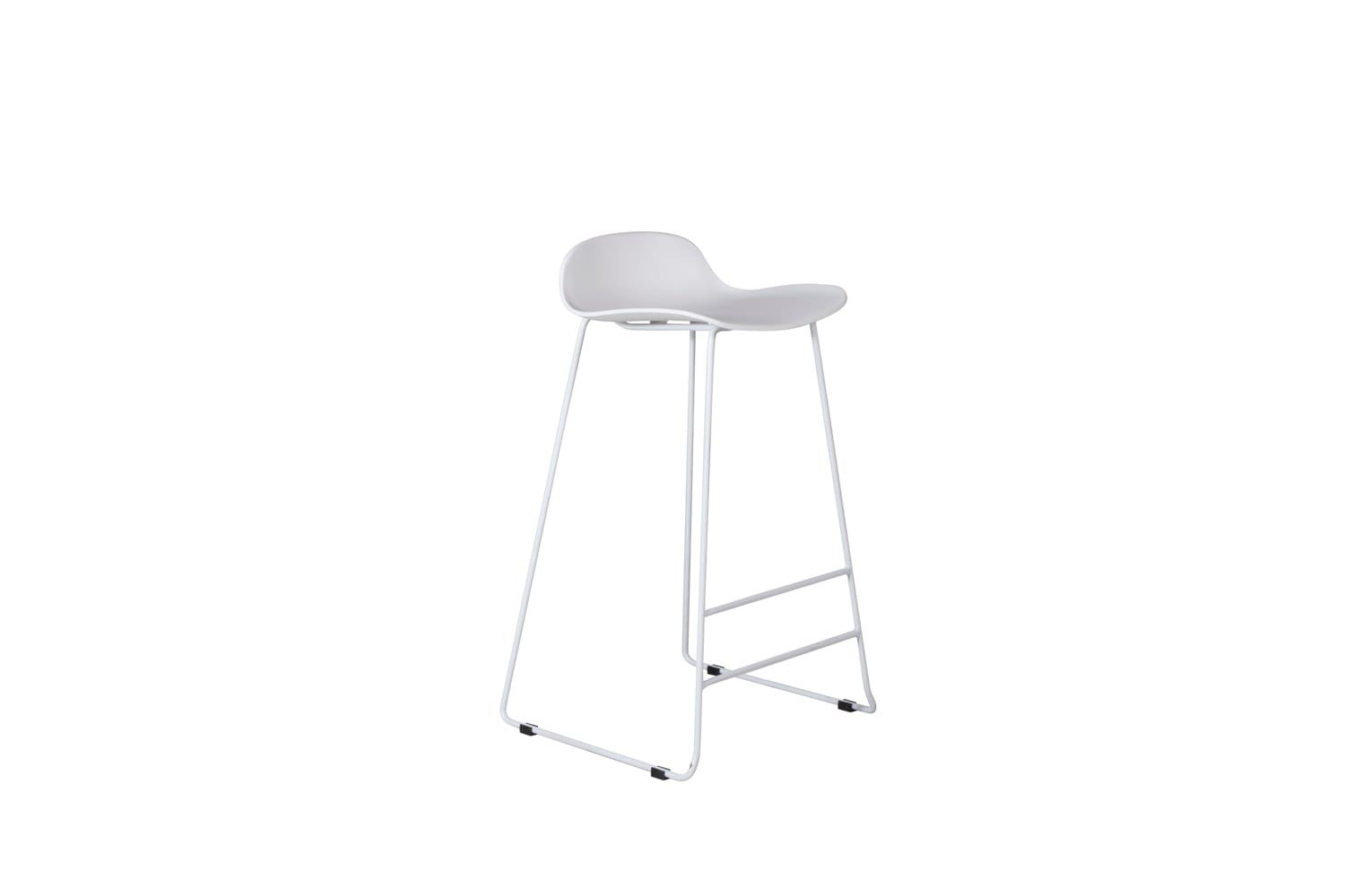 Wave Bar Chair - White Legs - White Plastic (2-pack)