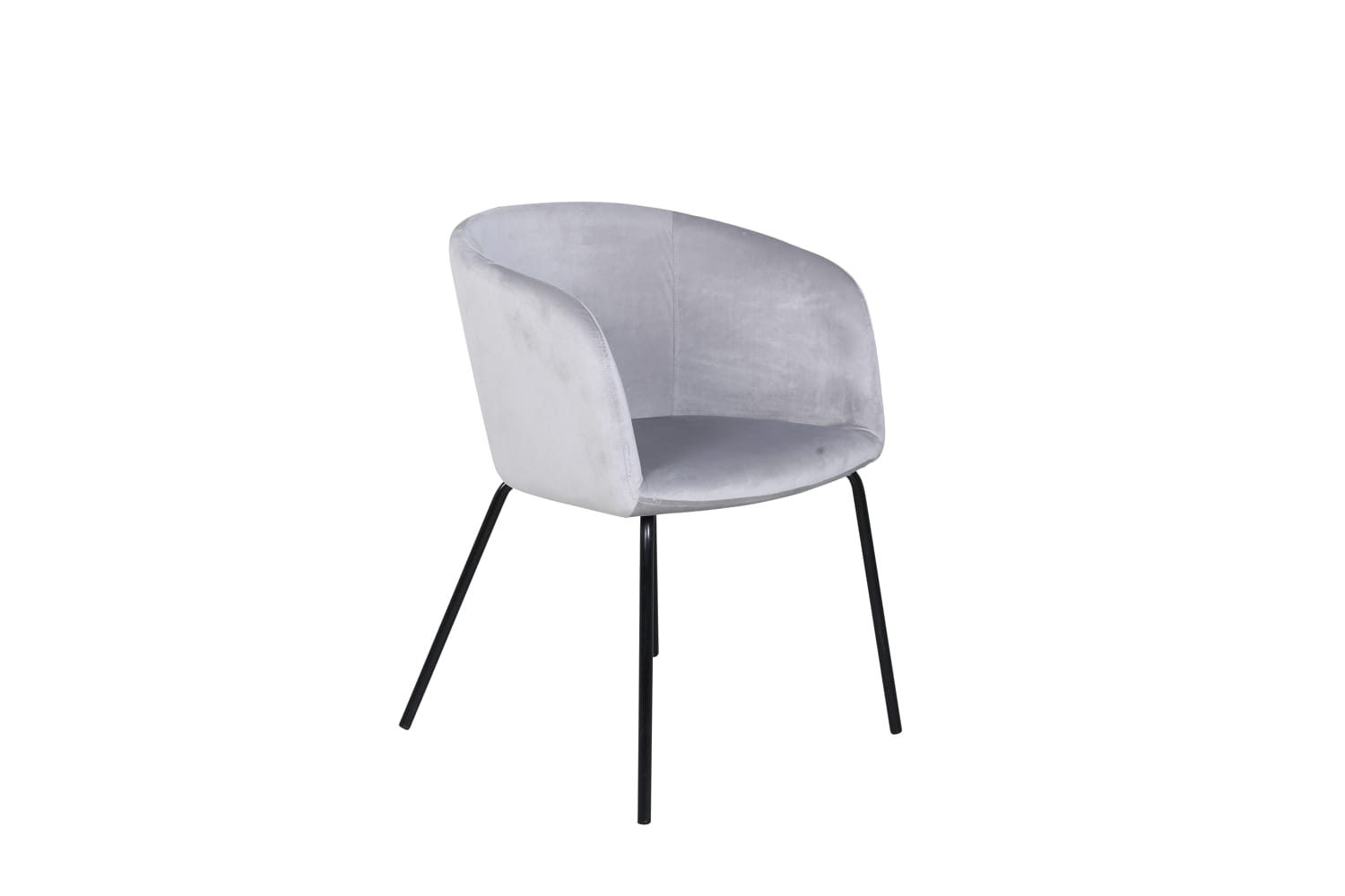 Berit Chair karm - Black / Light Grey Velvet