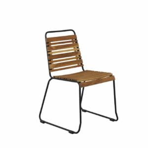Bois Dining Chair - Black Alu / Acacia (2-pack)