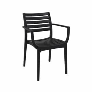 Artemis - En klassisk och modern stol med armstöd<span> - </span>Svart