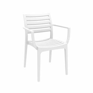 Artemis - En klassisk och modern stol med armstöd<span> - </span>Vit