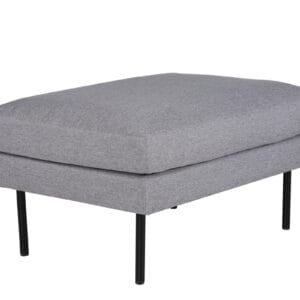 Zoom Ottoman - Black / Steel Grey Fabric