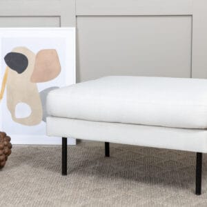 Zoom Ottoman - Black / Light Beige Fabric