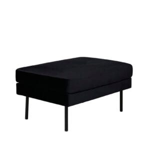 Zoom Ottoman - Black / Black Velvet