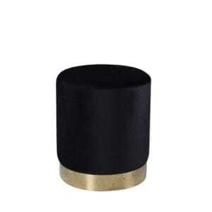 Benji Pouf - Brass / Black Velvet