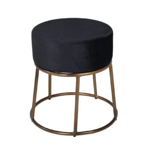 Pippi Pouf - Distressed Copper / Black Velvet