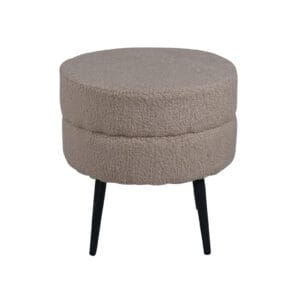 Pot Pouf - Black / Beige Teddy