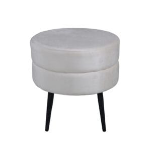 Pot Pouf - Black / Beige Velvet
