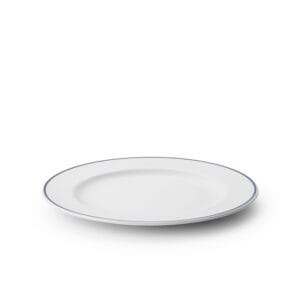 Basic Tallrik flat 24cm, inkl blå kant linje 2mm