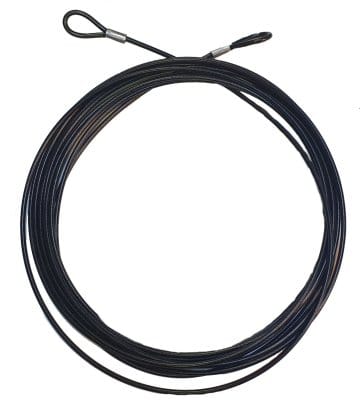 Låsvajer 10 m svart