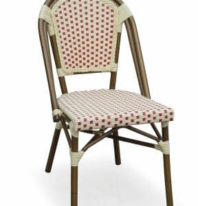 Stol Paris IV creme-vinröd