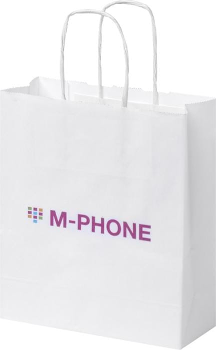 Kraftpapperspåse 80 g/m2 med tvinnade handtag – small