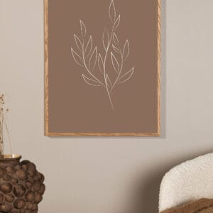 Drawed leaf Poster
