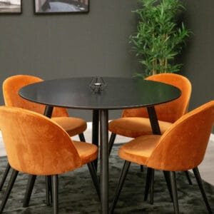 Matgrupp Plaza med stolarna Velvet