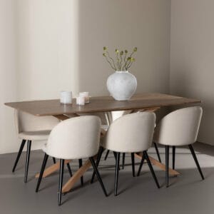 Piazza Matbord med Velvet Matstol