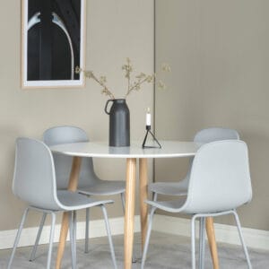 Matgrupp Plaza med stolarna Arctic