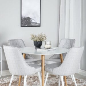 Matgrupp Plaza med stolarna Velvet Deluxe