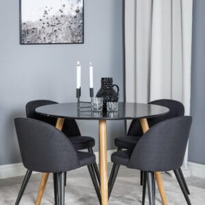 Matgrupp Plaza med stolarna Velvet