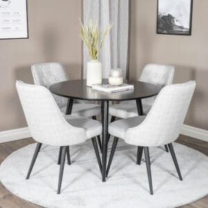 Matgrupp Plaza med stolarna Velvet Deluxe