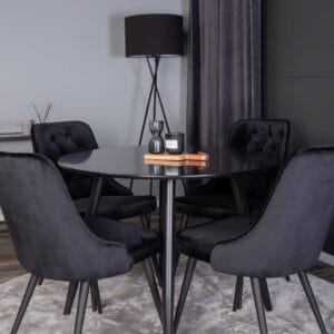 Matgrupp Plaza med stolarna Velvet Deluxe