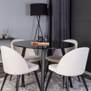 Matgrupp Plaza med stolarna Velvet