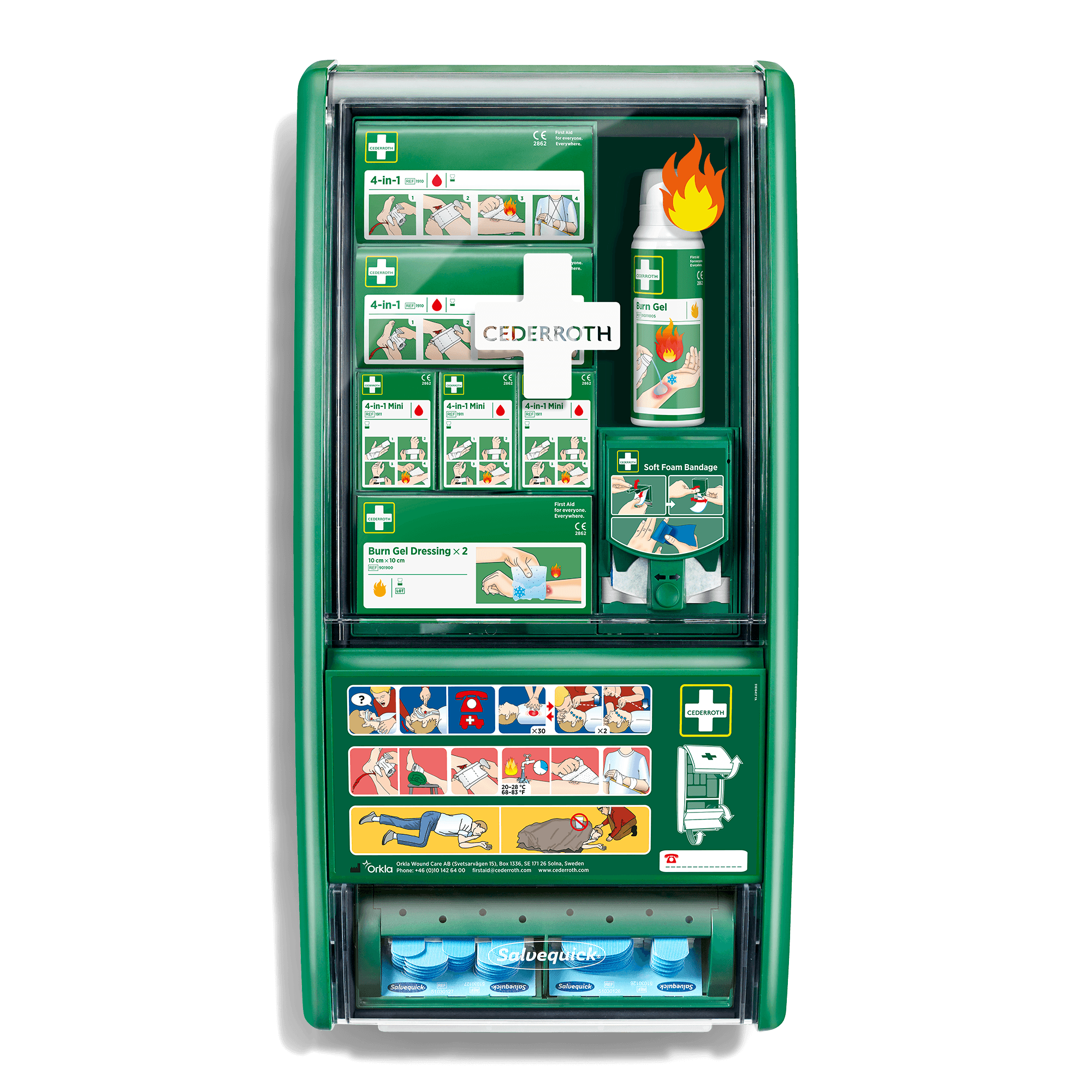 Detectable Plasters First Aid & Burn Station