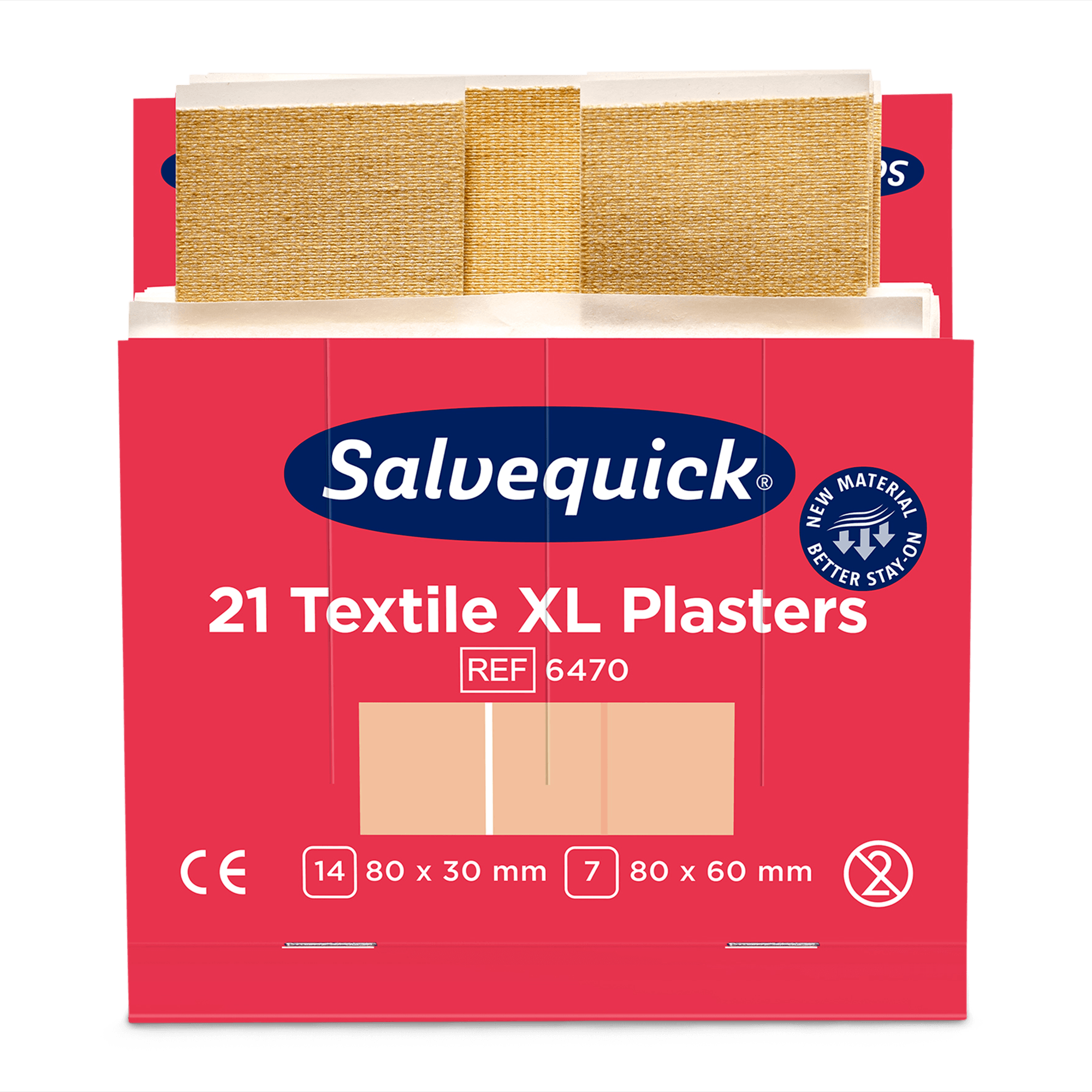 Extra Large Textile Plasters 21 pcs 6 Refill