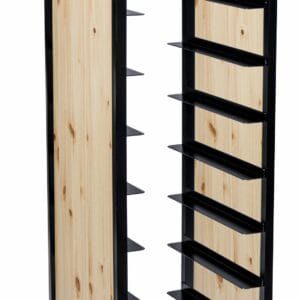 Brickvagn, enkel 330x430 mm, svart, natur sida