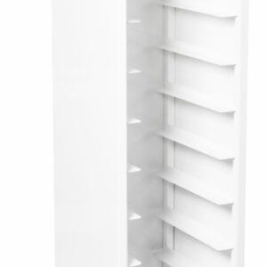 Brickvagn enkel 280x360 mm, vit, tre täckta sidor