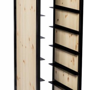Brickvagn för 8st 330x430 mm, svart, natur sida