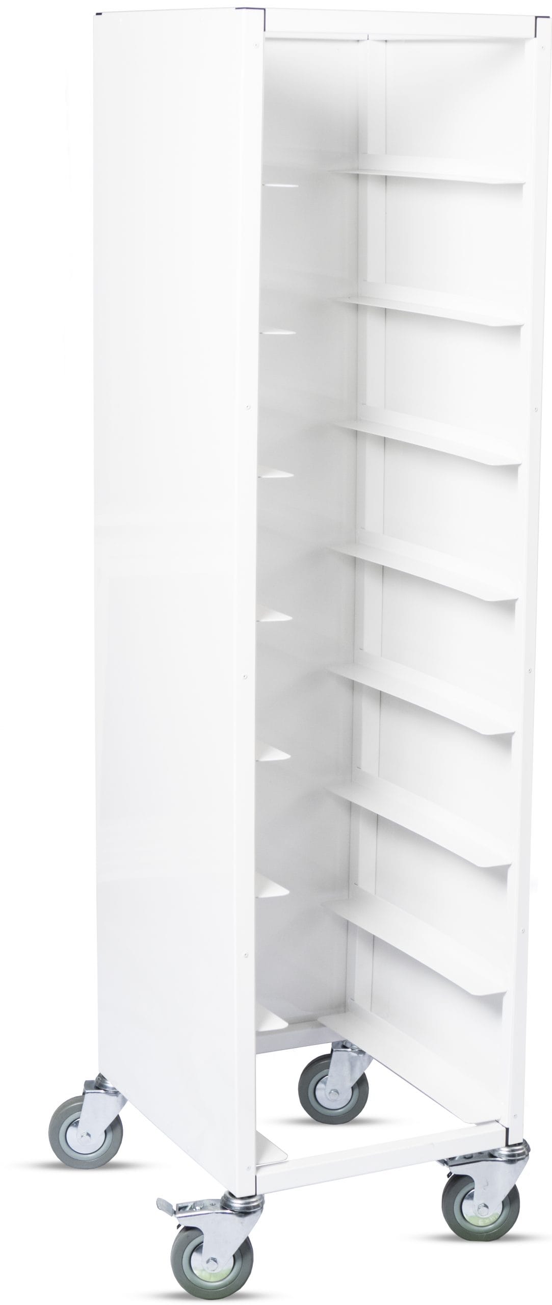 Brickvagn för 8st 280x360, vit, vit rygg o sidor