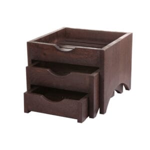 3- facks displaystativ mini (Svart Havana)