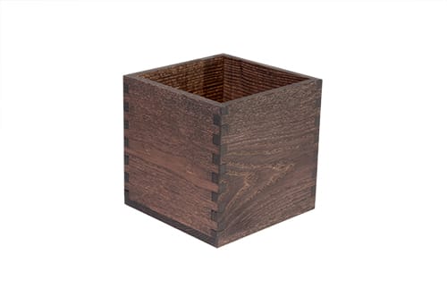 Medium kub för bestick(Svart Havana)