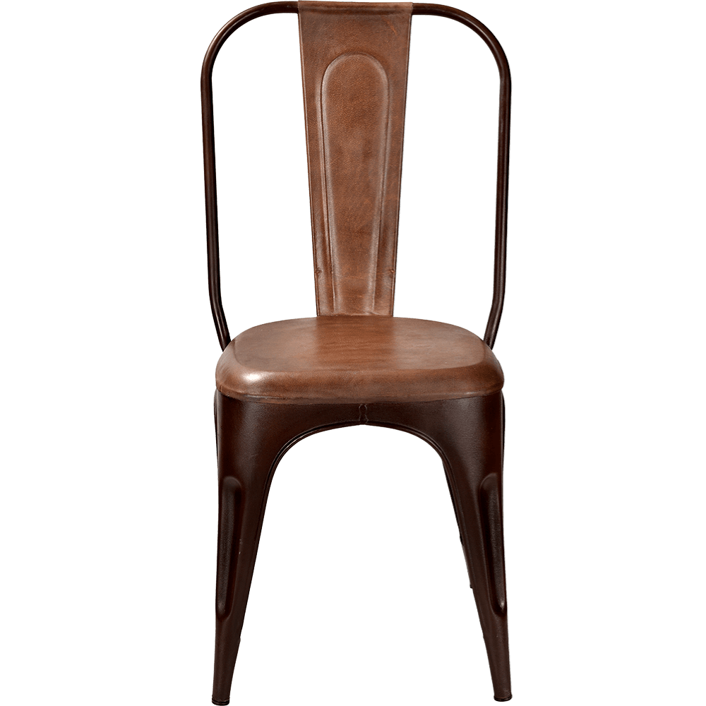 Stol - rostig och brun (4-pack)