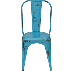 Stol - blå med patina (4-pack)