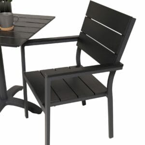 Levels Chair (stackable) - Black Alu / Black Aintwood (2-pack)