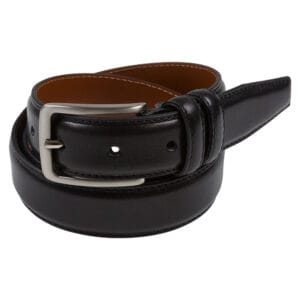 Svart 30mm Läderbälte 95cm