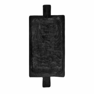 Svart handgjord serveringsbräda 50×28 med handtag