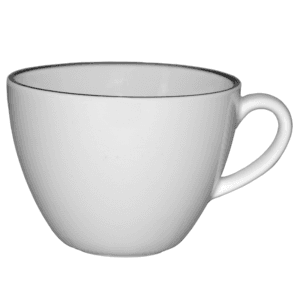 Kaffekopp med svart rand 20cl
