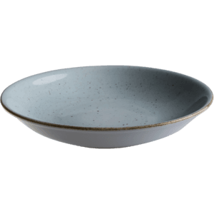 Tallrik djup rund handmålat turkos 23cm