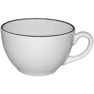 Kaffekopp med svart rand  25cl