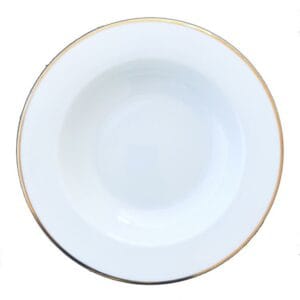 Tallrik djup rund med guldrand 29cm