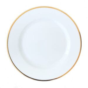 Tallrik rund med guldrand 19cm