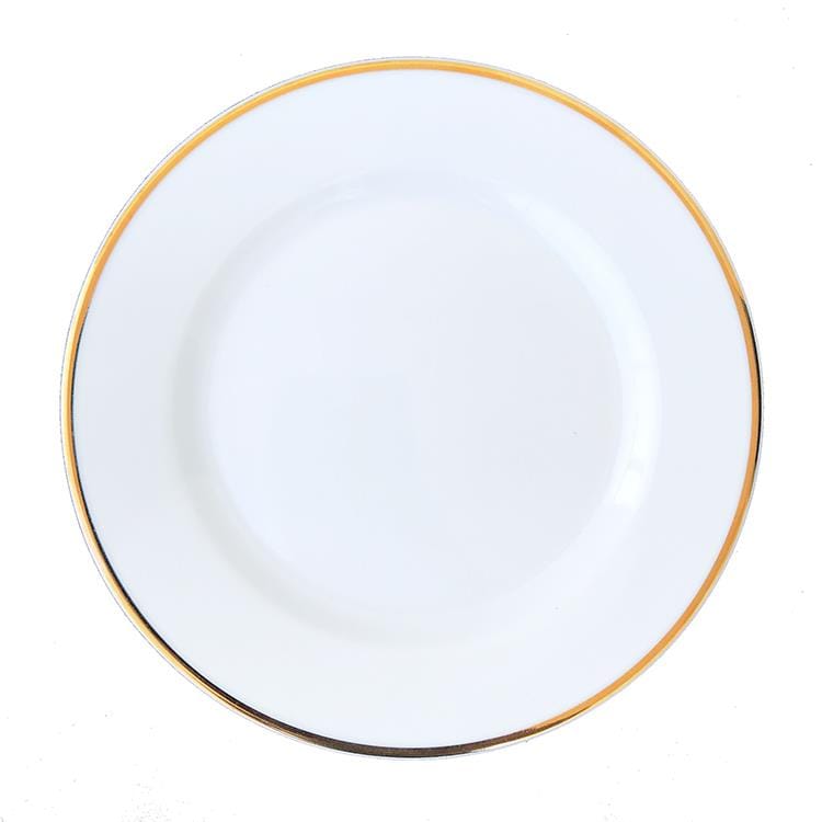 Tallrik rund med guldrand 19cm